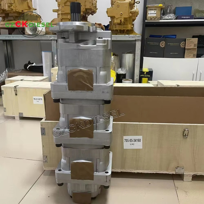kopen Hydraulische tandwielpomp 705-55-34140 705-55-34160 705-55-34190 Voor Komatsu wielladers WA350-3A-S WA350-3-X online manufacture